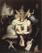 Henry Fuseli titania awakes,surrounded by attendant fairies France oil painting artist
